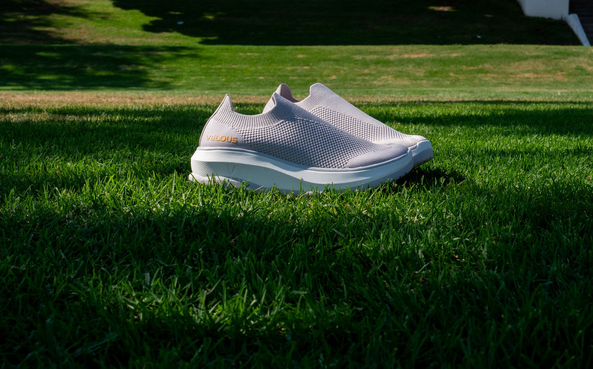 VELOUS Vernonia Slip-On in Grey/White on grass